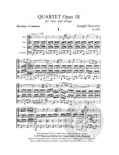 Quartet Op.18 (Joseph Horovitz) 