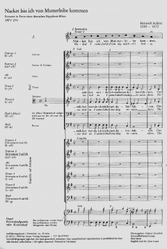 Musikalische Exequien 1-3 - Stimme 6 (Heinrich Schütz) 