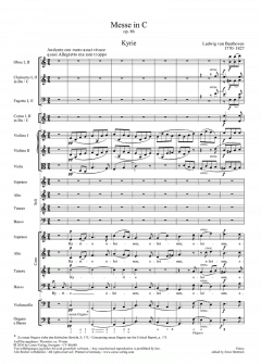 Messe in C-Dur op. 86 von Ludwig van Beethoven 