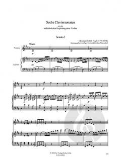Sonaten für Klavier und Violine von Christian Gottlob Neefe im Alle Noten Shop kaufen (Partitur)