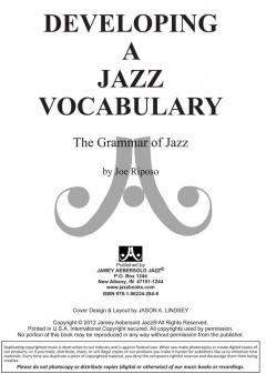 Developing a Jazz Vocabulary von Joe Riposo 