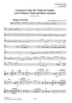Concerto C-Dur, Erstausgabe von Johann Gottlieb Graun 