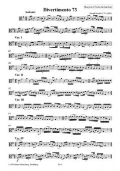 24 Divertimenti a tre Nr. 73-96 von Joseph Haydn 