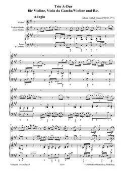 Trio A-Dur von Johann Gottlieb Graun 