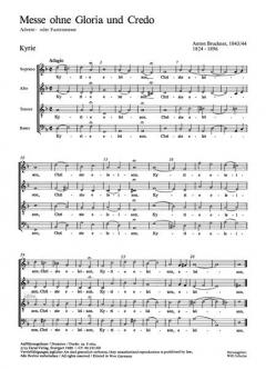 Messe ohne Gloria und Credo in d-moll von Anton Bruckner (Download) 
