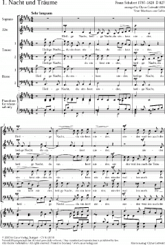 Nacht und Träume; Am Tage Allerseelen von Franz Schubert (Download) 