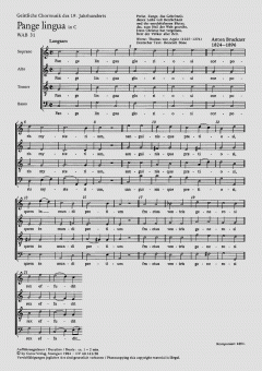 Salvum fac; Pange lingua von Anton Bruckner (Download) 