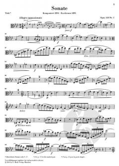 Sonaten op. 120, 1 und 2 von Johannes Brahms für Klavier und Klarinette (oder Viola) im Alle Noten Shop kaufen (Einzelstimme)