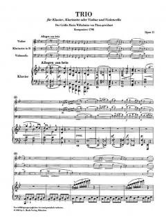 Klarinettentrios B-dur op. 11 und Es-dur op. 38 (Ludwig van Beethoven) 