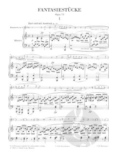 Fantasiestücke op. 73 von Robert Schumann für Klavier und Klarinette (Fassung für Klarinette in A und B) im Alle Noten Shop kaufen