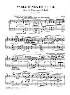 Variationen und Fuge über ein Thema von Joh. Seb. Bach op. 81 von Max Reger 
