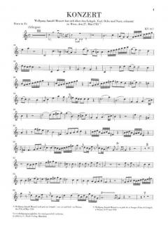 Konzert Nr. 2 Es-Dur KV 417 von Wolfgang Amadeus Mozart für Horn und Orchester (mit Es- und F-Stimme)