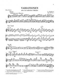 Variierte Themen op. 105, 107 von Ludwig van Beethoven für Klavier allein oder mit Begleitung von Flöte oder Violine im Alle Noten Shop kaufen