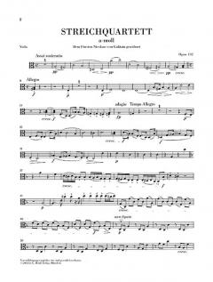 Streichquartett a-moll op. 132 von Ludwig van Beethoven im Alle Noten Shop kaufen (Stimmensatz)