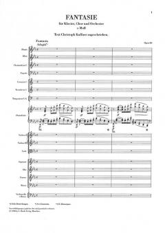 Chorfantasie c-moll op. 80 und andere Werke von Ludwig van Beethoven 