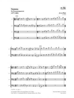 Summa von Arvo Pärt 