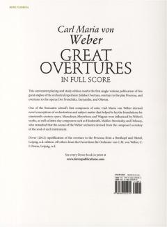 Great Overtures in Full Score von Carl Maria von Weber 