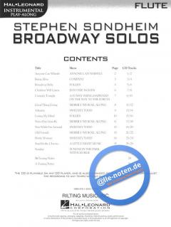 Flute Playalong: Stephen Sondheim - Broadway Solos 