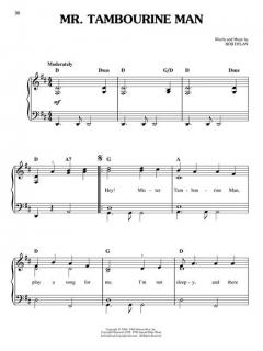 Bob Dylan For Easy Piano 