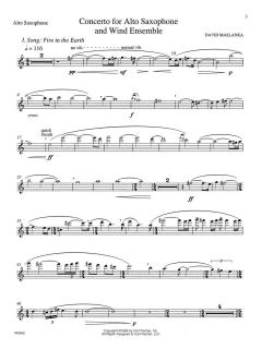 Concerto for Alto Saxophone and Wind Ensemble von David Maslanka 