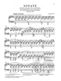 Klaviersonate Nr. 14 cis-moll op. 27 Nr.2 von Ludwig van Beethoven im Alle Noten Shop kaufen - HN1062