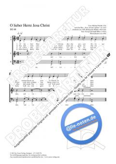 O lieber Herre Jesu Christ F-Dur (Georg Christoph Biller) 