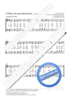 O Welt, ich muss dich lassen F-Dur (2012) von Odilo Klasen (Download) 