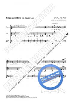 Singet dem Herrn ein neues Lied F-Dur (1971) von Rolf Schweizer (Download) 