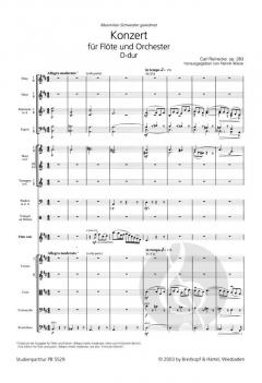 Flötenkonzert D-Dur op. 283 von Carl Reinecke 