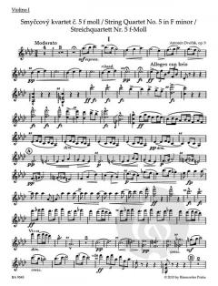 Streichquartett Nr. 5 f-Moll op. 9 von Antonín Dvorák im Alle Noten Shop kaufen (Stimmensatz)
