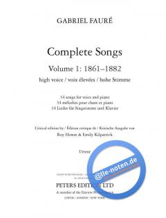 Complete Songs Vol. 1 von Gabriel Fauré 