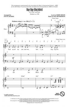 Bye Bye Blackbird von Steve Zegree (Download) 