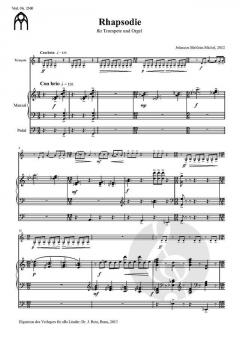 Rhapsodie von Johannes Matthias Michel für Trompete und Orgel im Alle Noten Shop kaufen