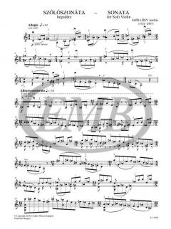 Sonata For Solo Violin von Andras Szollosy im Alle Noten Shop kaufen