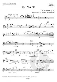 Sonate D-Dur op. 50 von Johann Nepomuk Hummel für Flöte und Klavier im Alle Noten Shop kaufen