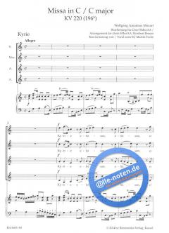 Missa C-Dur KV 220 (196b) (W.A. Mozart) 