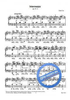Intermezzo op. 21, 3 von Cesar Cui 