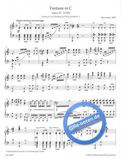 Fantasie für Klavier C-Dur op. 15 D760 'Wanderfantasie' von Franz Schubert im Alle Noten Shop kaufen