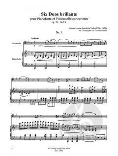 Six Duos brillants op. 51, Heft 1: Nr. 1-3 von Johann Friedrich Nisle 