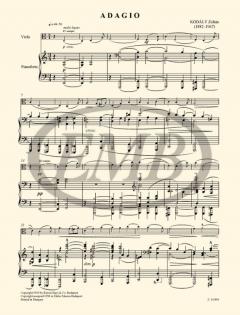 Adagio for Viola and Piano von Zoltan Kodaly im Alle Noten Shop kaufen