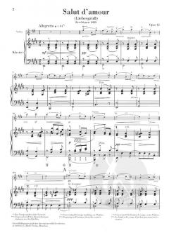 Salut d'amour op. 12 von Edward Elgar für Violine und Klavier im Alle Noten Shop kaufen - HN1188