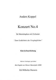 Concerto No. 4 For Marimba And Orchestra von Anders Koppel 