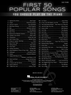 First 50 Popular Songs You Should Play On The Piano 
