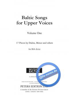 Baltic Songs for Upper Voices, Vol. 1 (Rihards Dubra) 