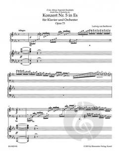 Konzert Nr. 5 Es-Dur op. 73 von Ludwig van Beethoven für Klavier und Orchester im Alle Noten Shop kaufen