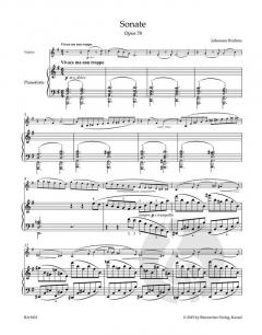 Sonate für Violine und Klavier G-Dur op. 78 von Johannes Brahms im Alle Noten Shop kaufen