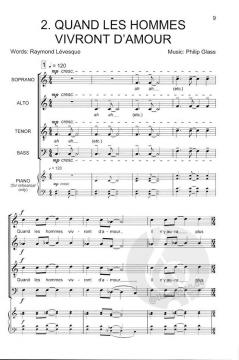 Three Songs For SATB Choir (Philip Glass) 