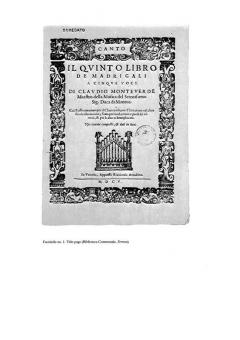 Il Quinto Libro De Madrigali 