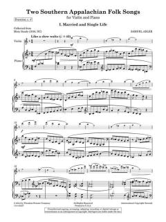 Two Southern Appalachian Folk Songs von Samuel Adler 
