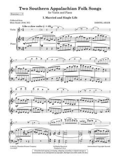 Two Southern Appalachian Folk Songs von Samuel Adler 